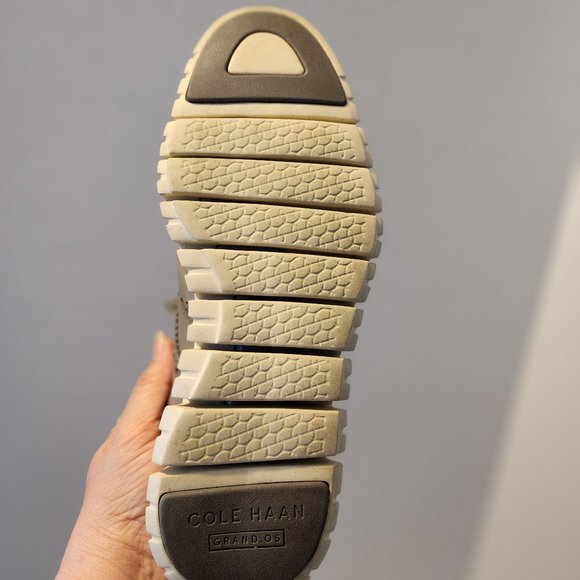 Men's Size 9 Cole Haan Zero Grand OS Grey Perforated Wingtip Oxfords … - Picture 11 of 12